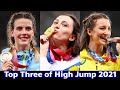 Top 3 Women&#39;s High Jump: Lasitskene, Mahuchikh and McDermott