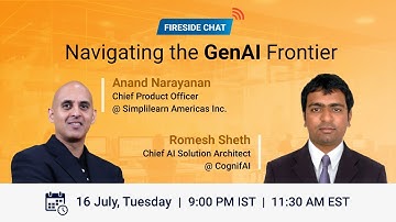 🔥Navigating the GenAI Frontier | Fireside Chat - Anand & Romesh | Simplilearn