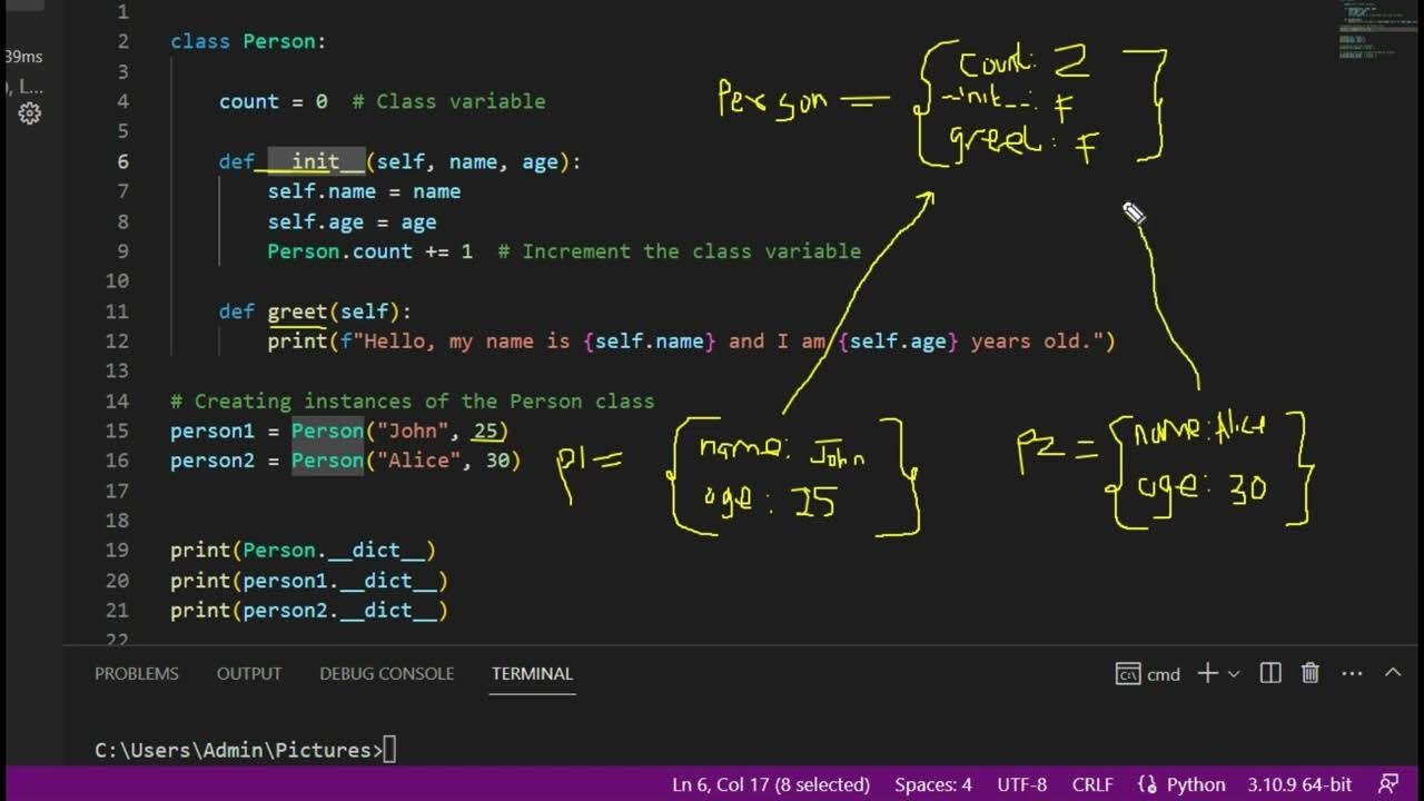 Class and object/ instance in Python - YouTube