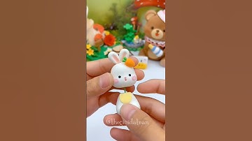 cách làm thỏ trắng bằng đất sét tự khô #xuhuongyoutubeshort  #diy