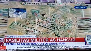 Iran Hancurkan 18 Sasaran Pangkalan Militer AS Hancur di Rudal