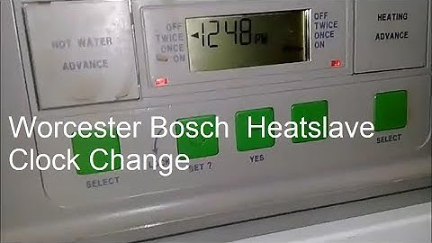 Worcester Bosch Heatslave and Drayton LP Timer Clock Change