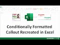 Conditionally Formatted Callout Recreated in Excel