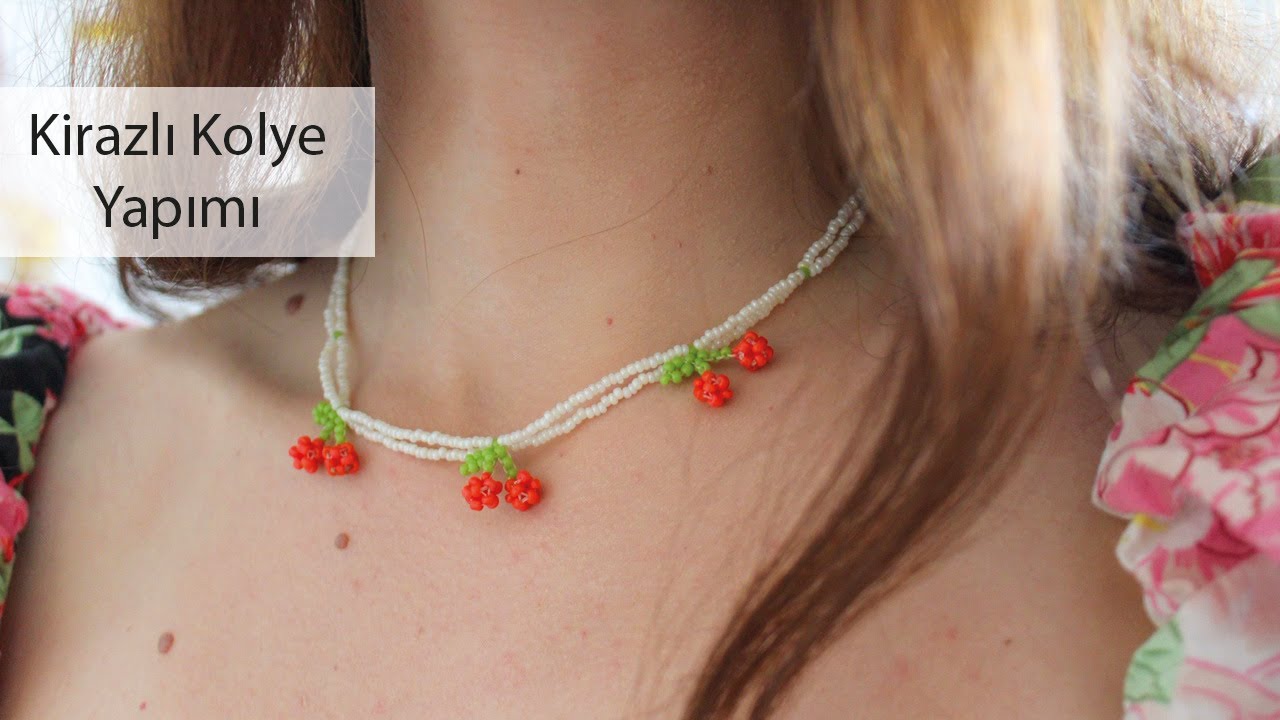 DIY- Kiraz Kolye Yapımı / Cherry Necklace