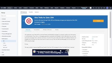 Installation of Ultra Twilio Integration for Zoho CRM