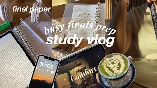 STUDY VLOG: busy yet productive finals prep! 📑📚 final paper, notetaking, cafe study, uni vlog