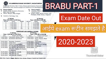 Brabu Exam Date 2020-2023 part-1 #brabu part-1 exam Date part-1 exam Date brabu