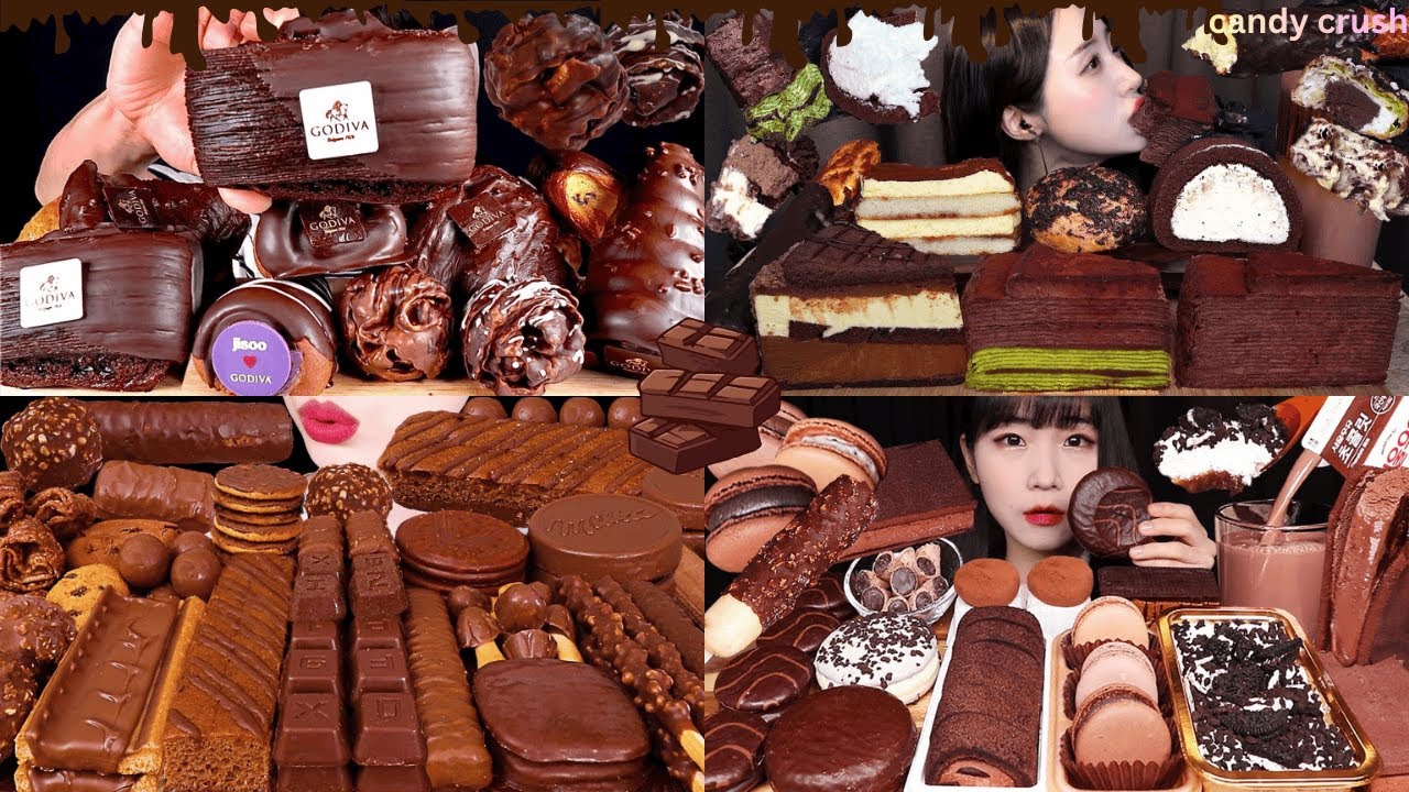 🍫🍰 ASMR MUKBANG DESSERT CRUNCHIEST COMPILATION 🍦 | Eating Chocolate, Ice Cream & Cake at 3x Speed 🤤