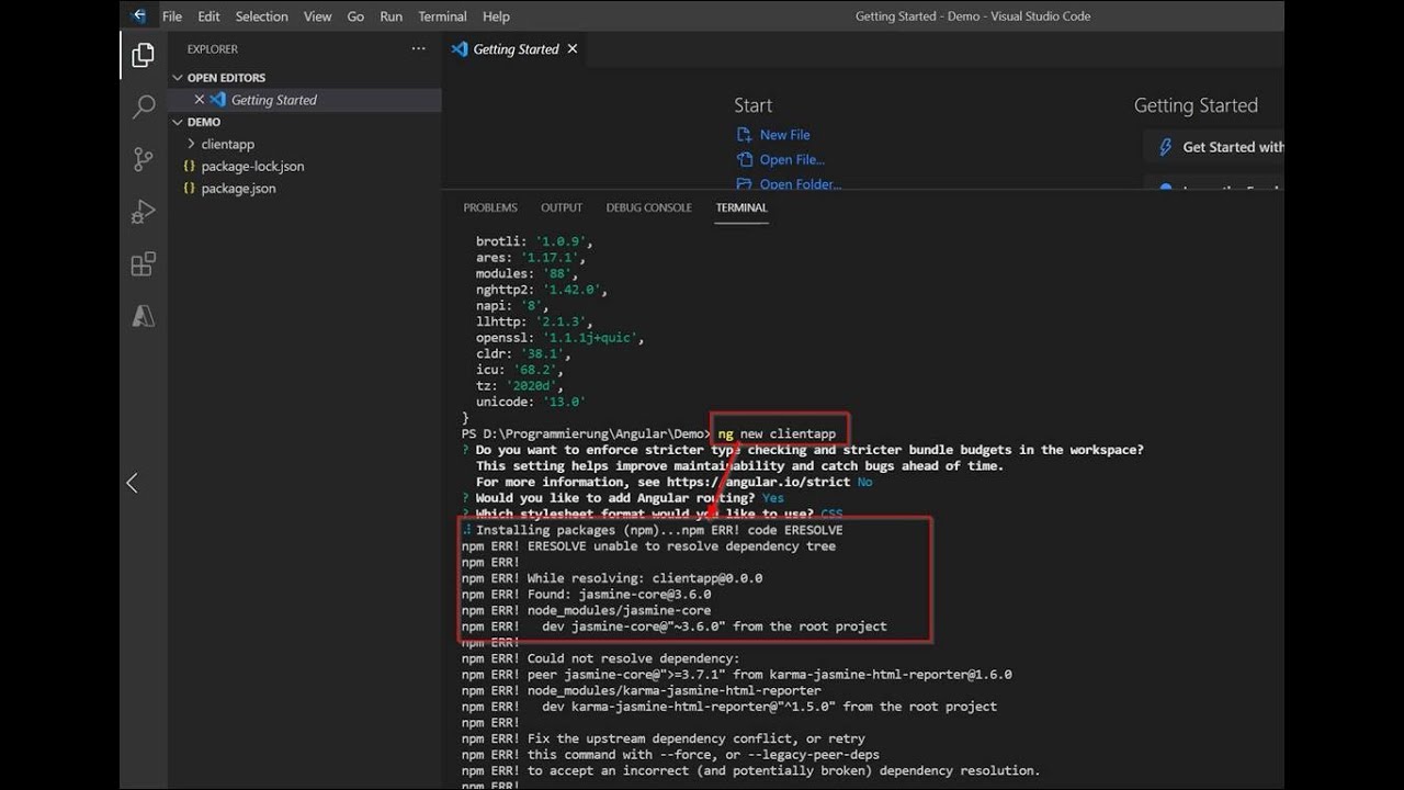 ✅ [Solved] Npm Err! Eresolve Unable To Resolve Dependency Tree. Ng New App. Node.Js