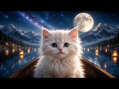 Dreamy Cozy Kitten Lullaby Vol.2 🌙 Starlit Lake | Peaceful Music Box