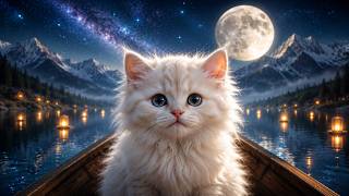 Dreamy Cozy Kitten Lullaby Vol.2 🌙 Starlit Lake | Peaceful Music Box screenshot 4