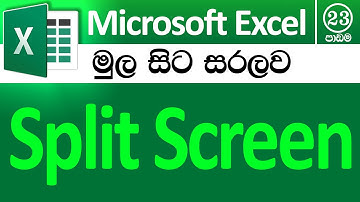 Split Screens - Microsoft Excel for Beginners in Sinhala - Part 23 - v2019 / v2016 / v2013