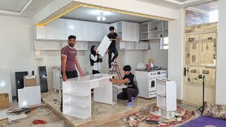 Construction of Khosrow and Narges kitchen cabinets