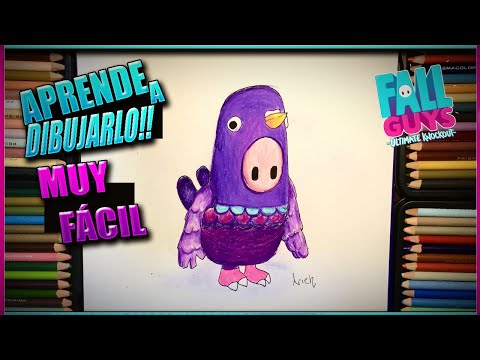CÓMO DIBUJAR y COLOREAR a la PALOMA de FALL GUYS |PASO A PASO👌| FÁCIL y RAPIDO 😱