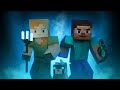 Cat protection  alex and steve life minecraft animation