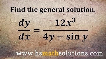 Finding the General Solution of a Separable Differential Equation (Example)