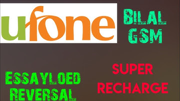 Ufone Loed Reversal ka Tariqa Urdu 2020