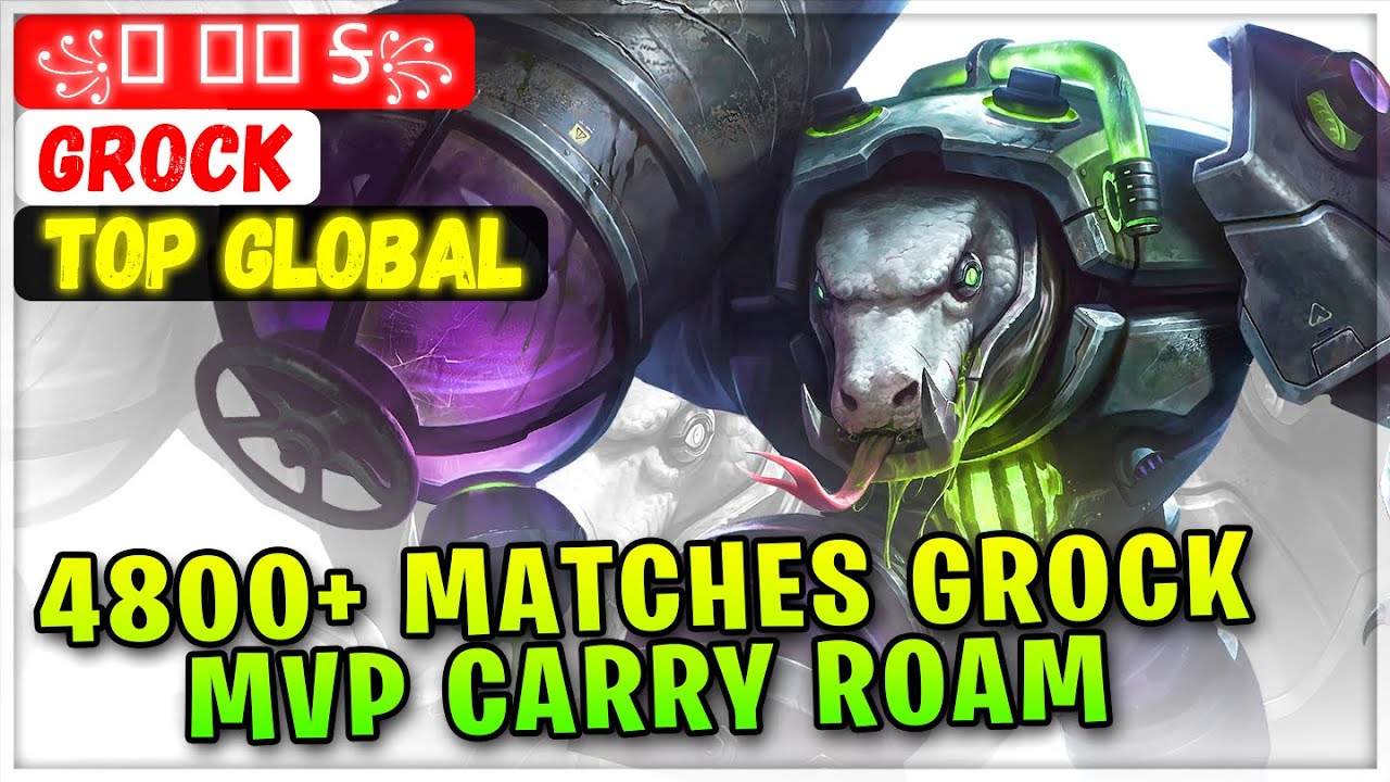 4800+ Matches Grock MVP Carry Roam [ Top Global Grock ] ꧁ꪁ ꪉꪊ ꭶ꧂ - Mobile Legends Emblem And Build