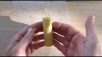 How to make a rolled beeswax candle!