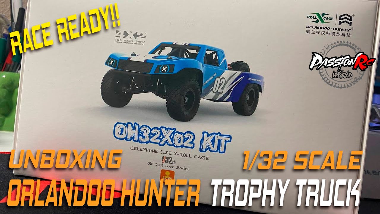 Orlandoo Hunter 1/32 OH32X02 Roll Cage Trophy Truck UNBOXING en