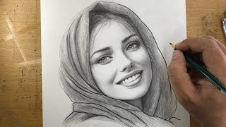 Beautiful Portrait || Pencil Drawing Realistic