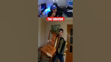 He’s Playing an Accordion While Juggling a Chair… HOW?! #accordion #musical #juggling #instrumental