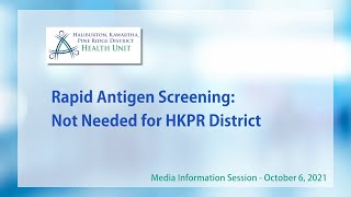 Rapid Antigen Screening: Not Needed for HKPR District