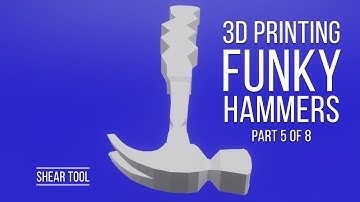 SHEAR TOOL in Blender 2.9 for FUNKY HAMMER 3D Print Design (2020)