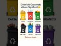 I colori dei cassonetti e i loro significati ♻️ #riciclo #ambiente #ecologia #italia
