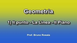 Geometria 1) Il Punto - La Linea - Il Piano