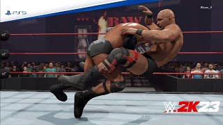 WWE 2K23 (PS5)  The Rock vs Stone Cold Steve Austin for the WWF Championship on Raw