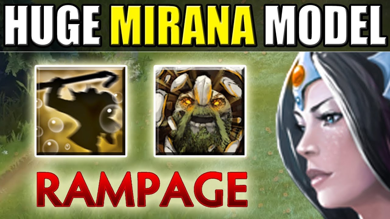 Огроменная Мирана делает 4 Рампаги [Большая Модель Героя] Дота 2 Абилити Драфт