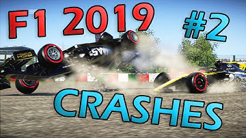 F1 2019 Game Realistic Crash Compilation #2