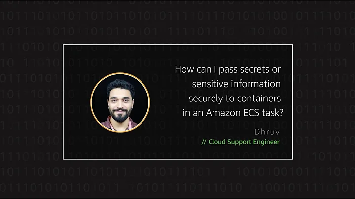 How can I pass secrets or sensitive information securely to containers in an Amazon ECS task?