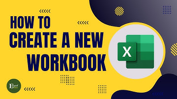 How to Create an Excel Workbook in Microsoft Excel