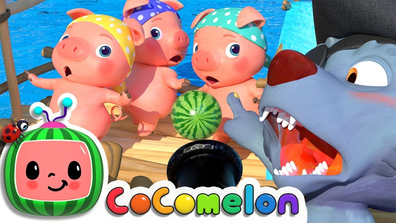 Three Little Pigs Pirate Version  CoComelon Nursery Rhymes  Kids Songs