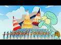 100x SQUIDWARD + 1x GIANT vs 4x EVERY GOD Tottally Accurate Battle Simulator TABS