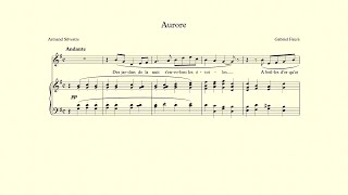 Aurore - Fauré -  accompaniment in G major