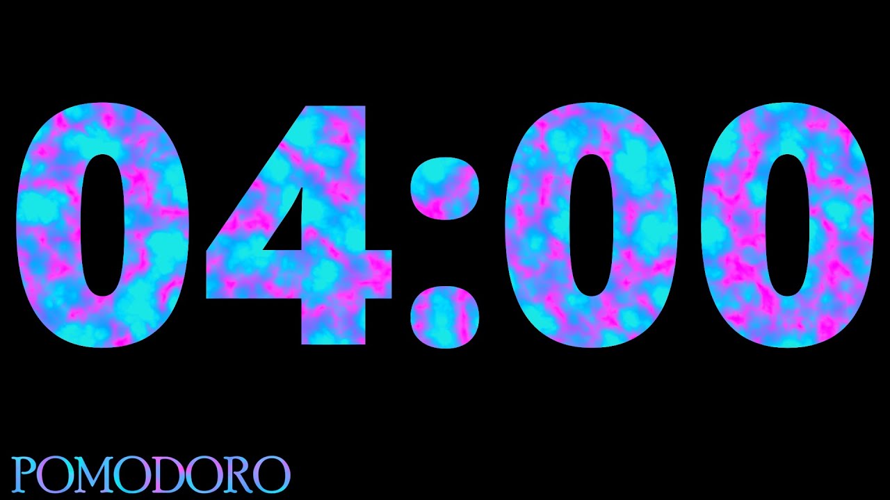 4 Minute Timer - Study - Work - Deep Focus - Countdown Timer - No Music ...