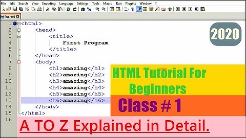 HTML Tutorial ( class # 1 Overview + Installation )For Beginners in Urdu.| Full Explained.| 2020