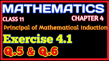 Chapter 4 Exercise 4.1 (Q5 & Q6) Principle of Mathematical Induction Class 11: NCERT Solution
