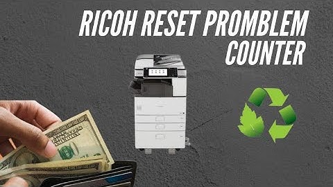 How to reset counter maintenance Ricoh MP IM series