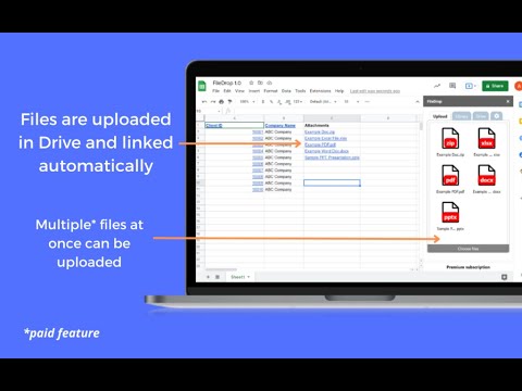 Easily insert attach and link files in Google Sheets cells with FileDrop