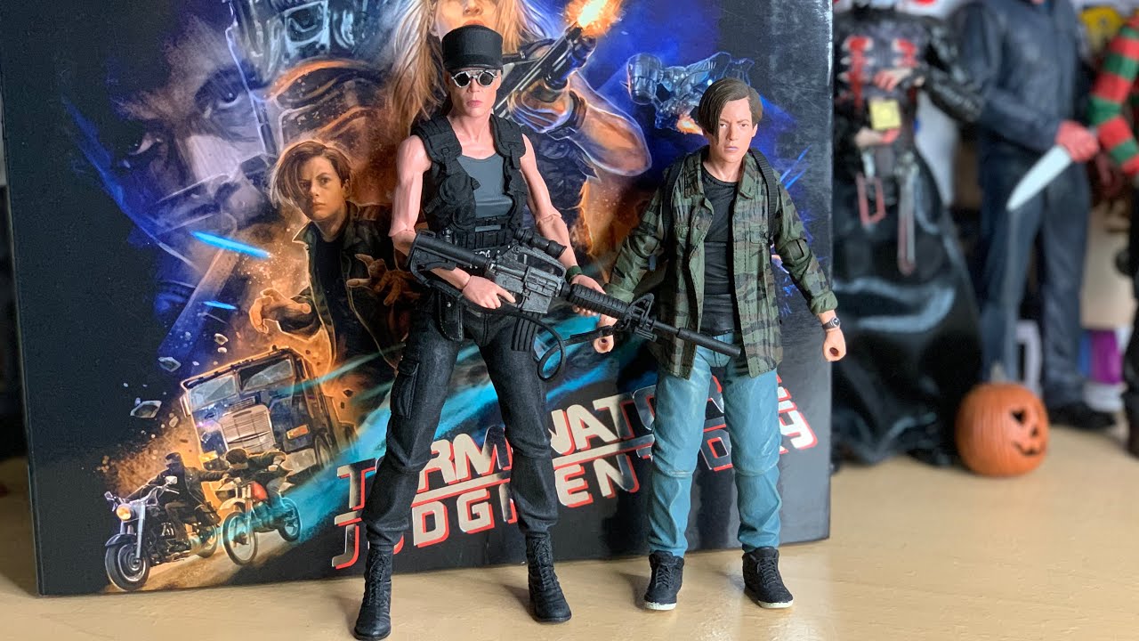 Neca Terminator 2 Judgment Day Ultimate Sarah John Connor 2 Pack Figure Unboxing Review Youtube