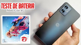 Moto G54 5G teste de BATERIA Free Fire todos os GRÁFICOS