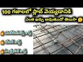 100 గజాలలో స్లాబ్ వెయ్యడానికి అయ్యే ఖర్చు | Slab cost estimation full information in telugu |