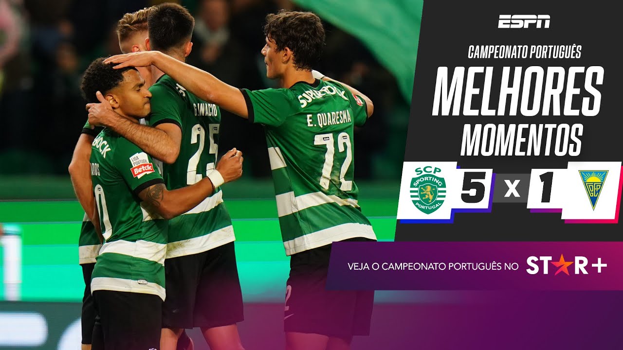 Sporting dá show e ATROPELA o Estoril no Campeonato Português | Melhores Momentos