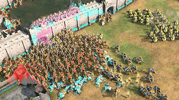 Age of Empires 4 - 3v3 EPIC BATTLE AT ENEMY BASES | Multiplayer Gameplay