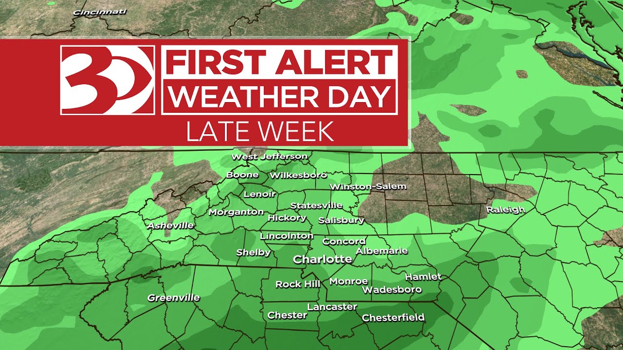Dry, Warm Stretch this Week before First Alert on Thursday - YouTube