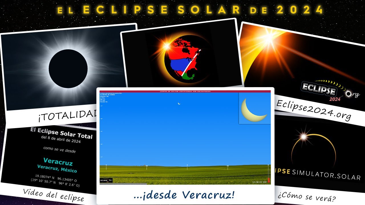 El eclipse solar total del 8 de abril de 2024 desde Veracruz, Ver